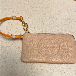 Tory Burch Tan Perry Bombe Card Case Wristlet, NWT